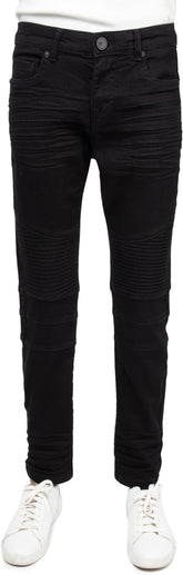 Baby Boys Toddler Jeans, Elastic Waist Biker Moto Distressed Ripped Denim Jeans for Boys & Colored Pants